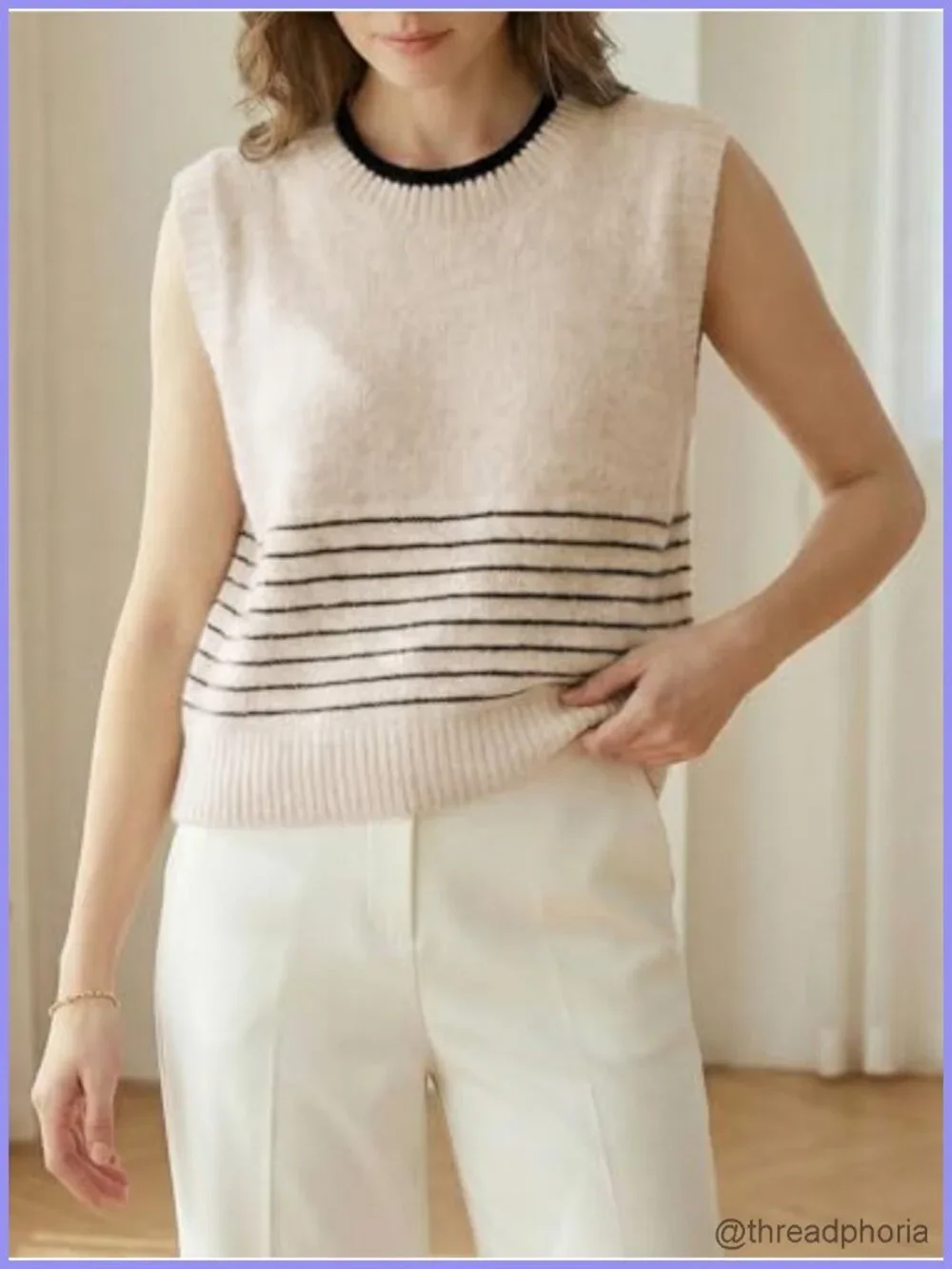 N/A striped sweater